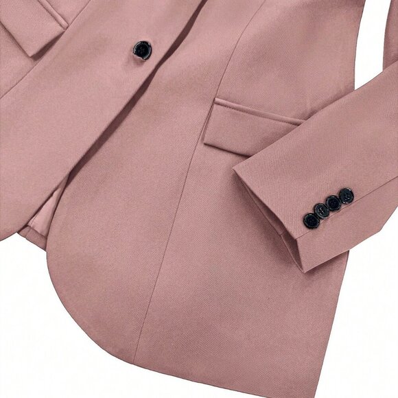Pink Elegant Women's contemporary Blazer Jacket - Picture 6 of 8